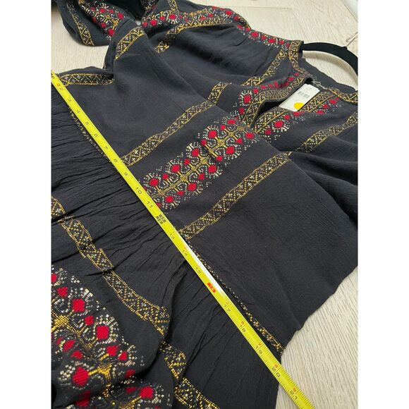 Anthropologie Mes Demoiselles Montserrat Dress Embroidered Puff Sleeves Midi NWT - Picture 7 of 15